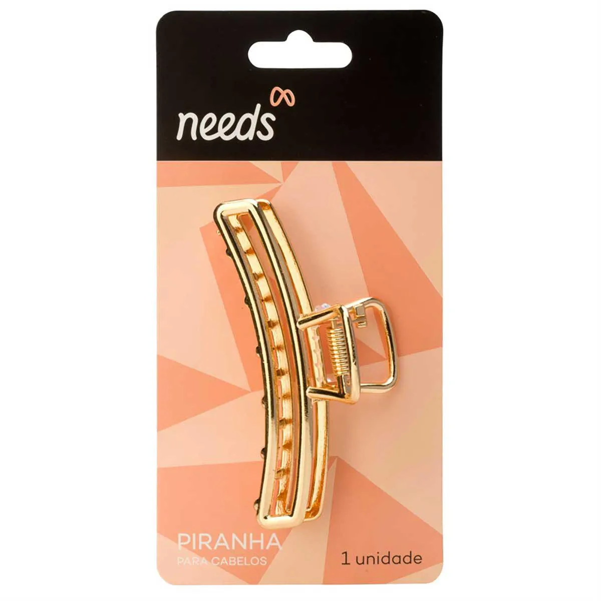Piranha de Cabelo Needs Metal Dourado Grande 1 Unidade — Needs | Farmácia Resyla