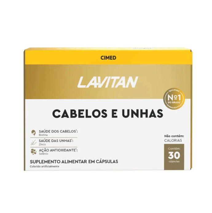 Polivitamínico Lavitan Cabelos e Unhas 60 cápsulas — | Farmácia Resyla