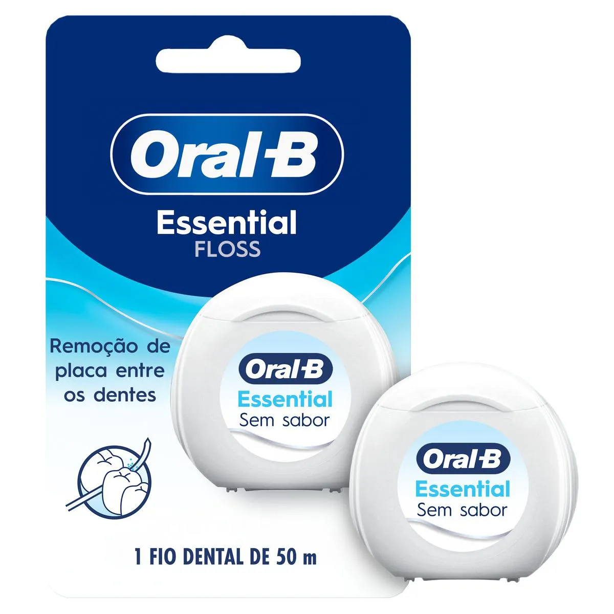 Fio Dental Oral-B Essential Floss Encerado com 50 metros — Oral-B | Farmácia Resyla