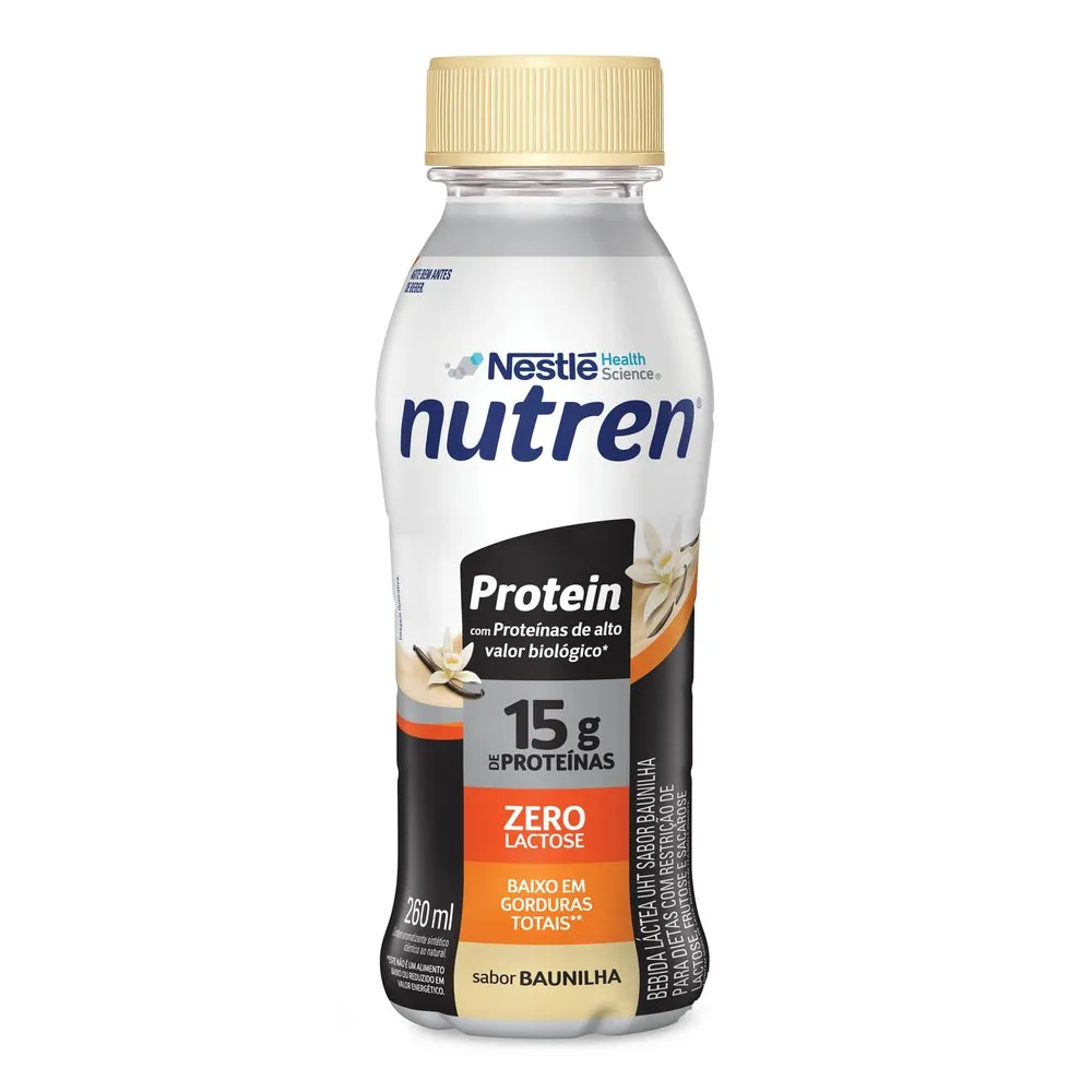 Bebida Láctea Nutren Protein 15g De Proteínas Baunilha Sem Lactose 260ml — Nutren | Farmácia Resyla