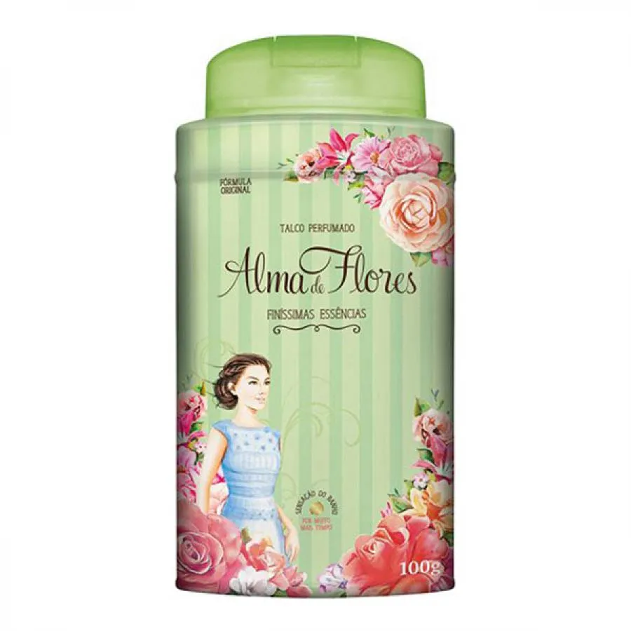 Talco Perfumado Alma Flores 100g — | Farmácia Resyla
