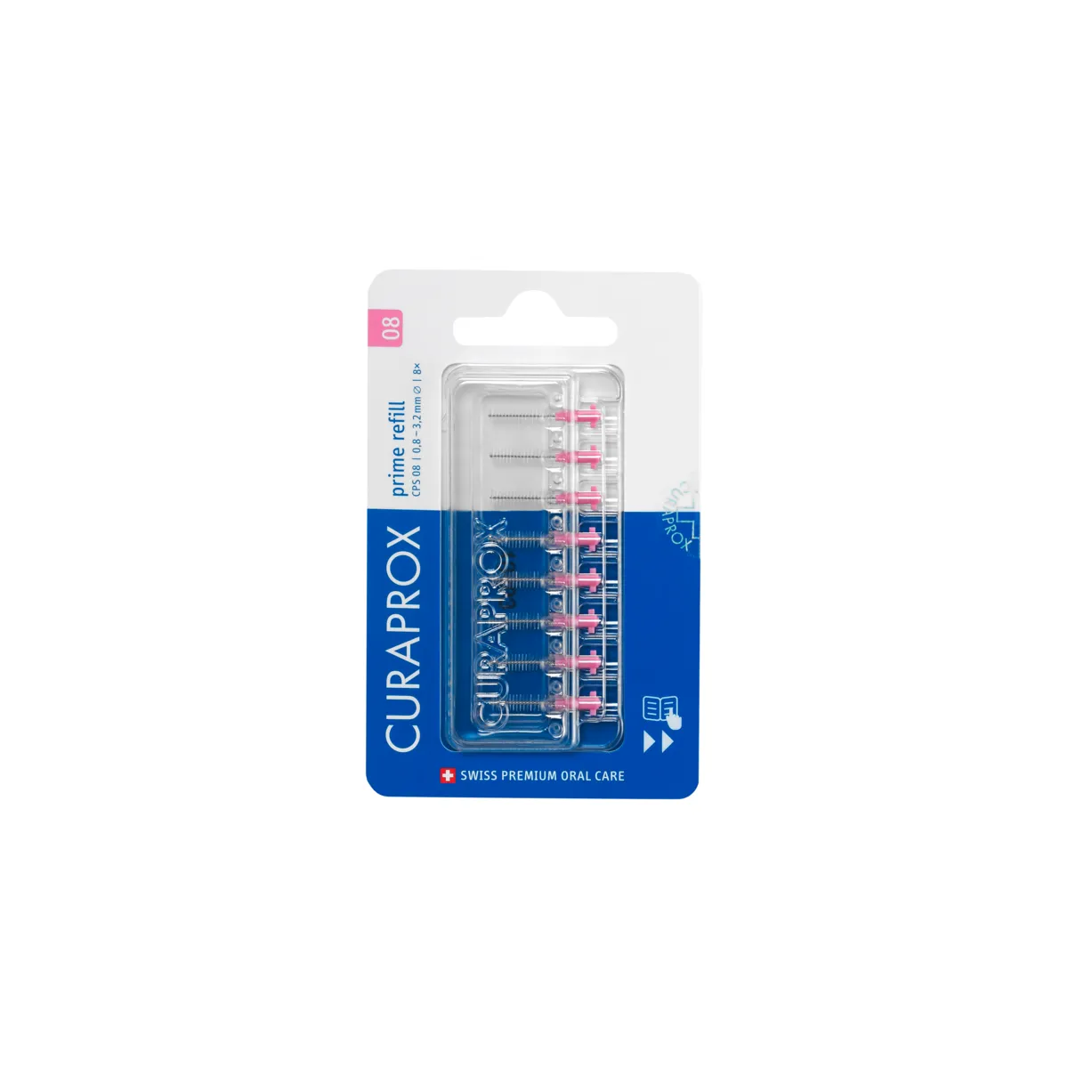 Refil para Escova Interdental Curaprox Prime 0,08mm 8 unidades — Curaprox | Farmácia Resyla