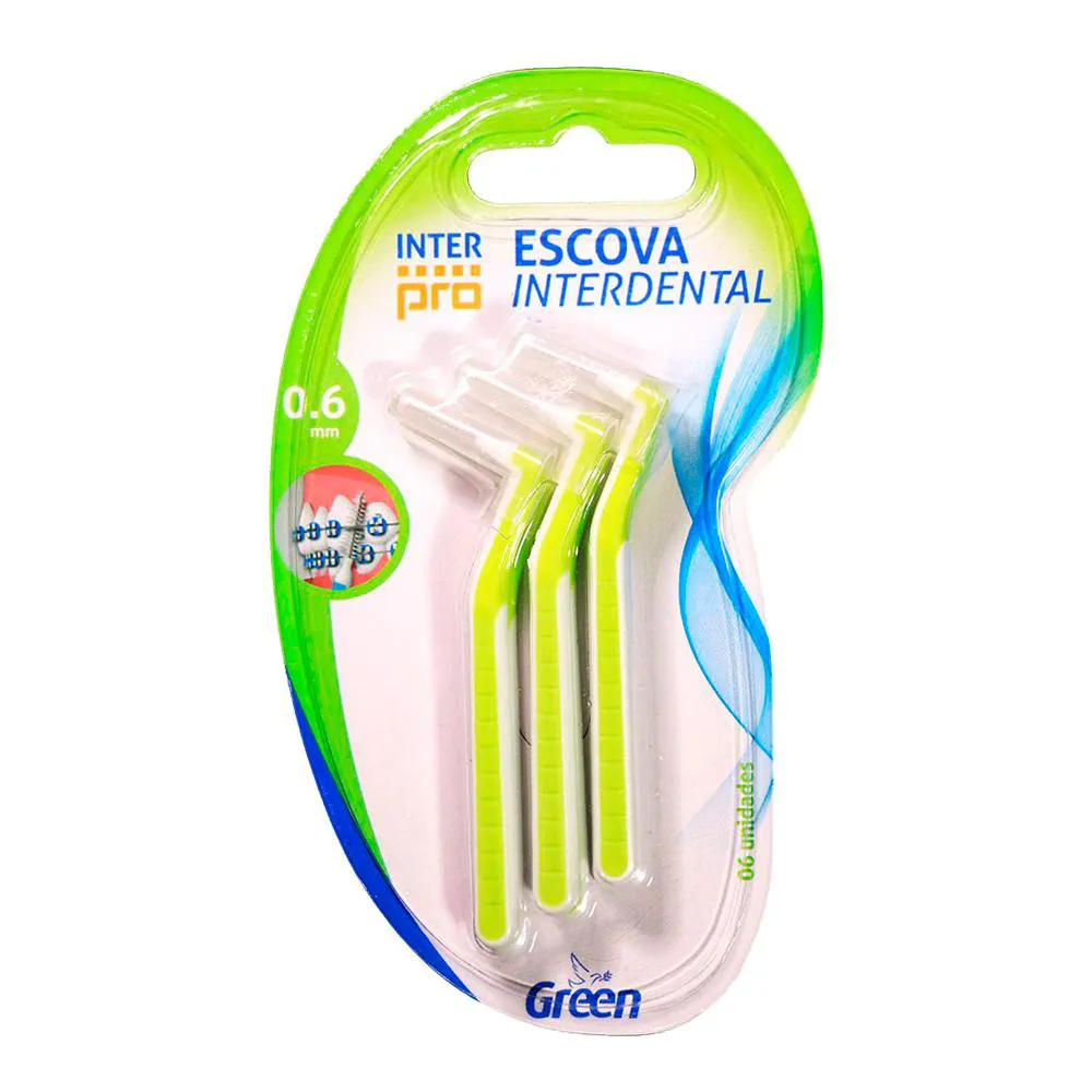Escova Interdental Inter Pro 0.6mm - 6 unidades - Green — | Farmácia Resyla
