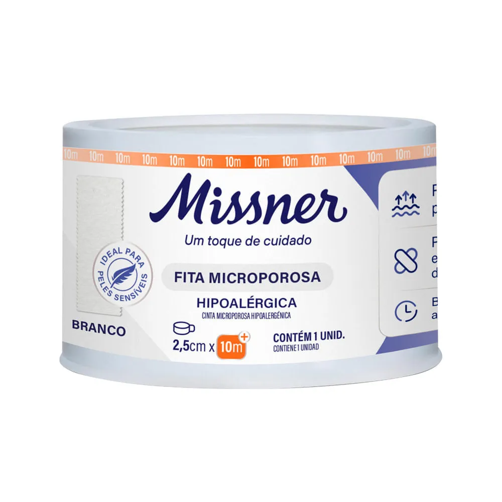 Fita Microporosa Missner 2,5cm X 10m Branco — | Farmácia Resyla