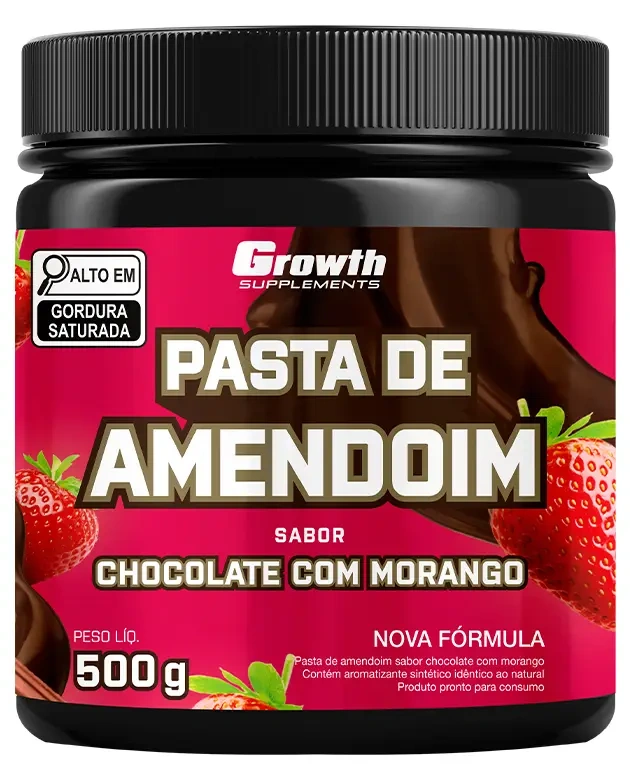 Pasta De Amendoim Sabor Chocolate Com Morango 500g — | Farmácia Resyla