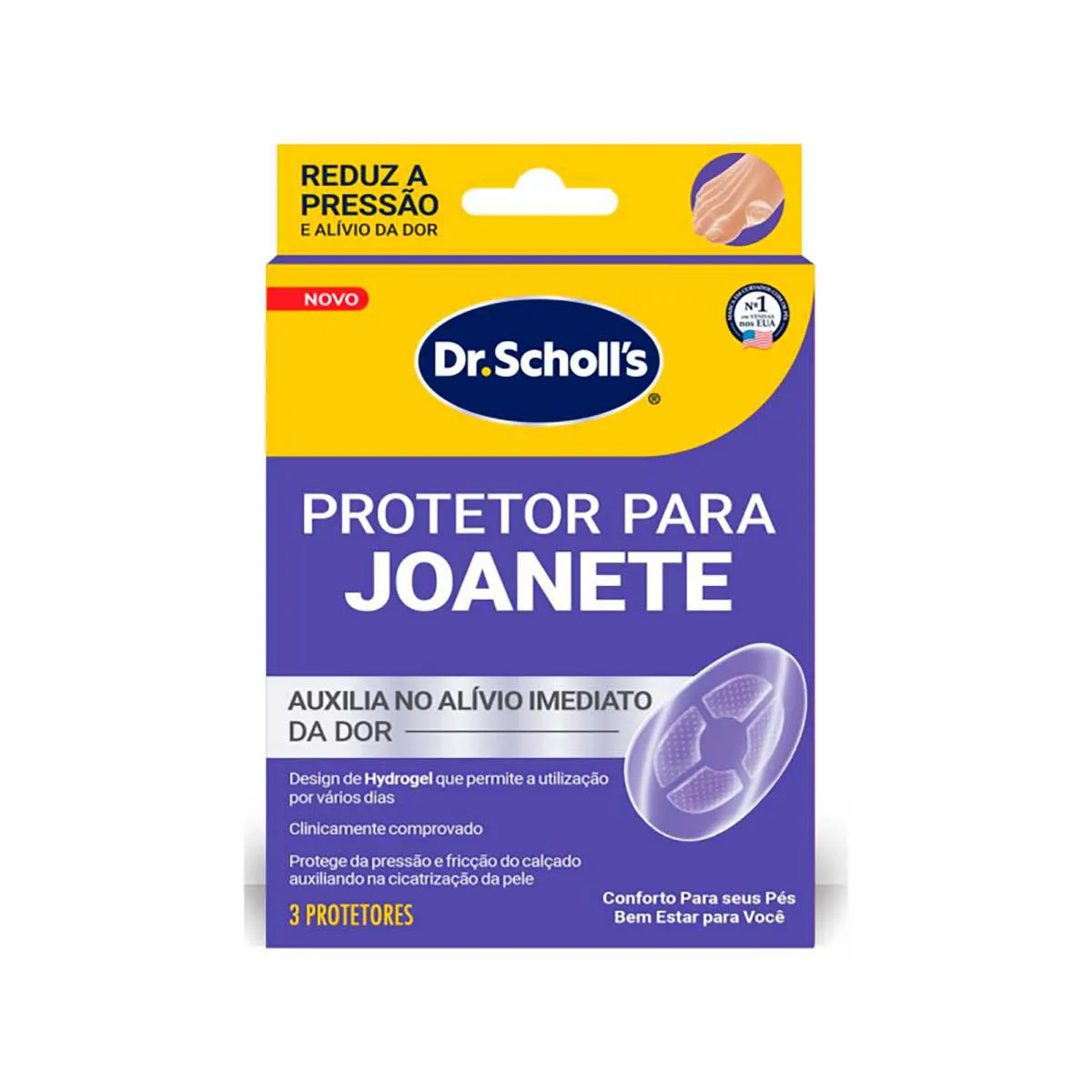 Protetor para Joanete Dr. Scholl’s 3 unidades — | Farmácia Resyla