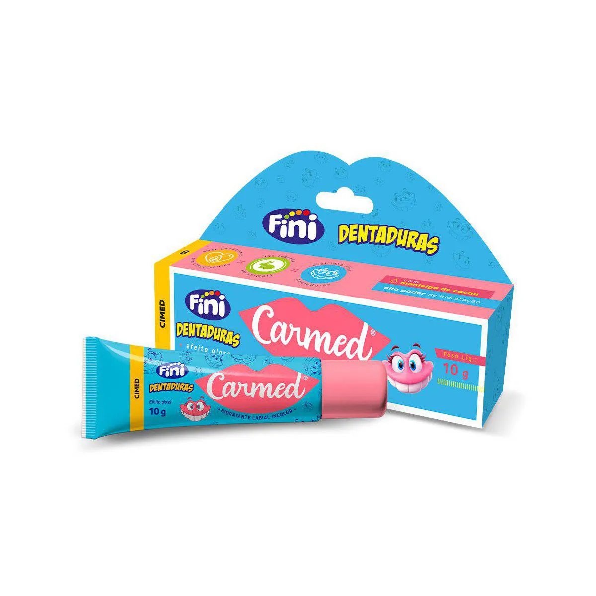 Hidratante Labial Carmed Fini Dentaduras Incolor Efeito Gloss 10g — | Farmácia Resyla
