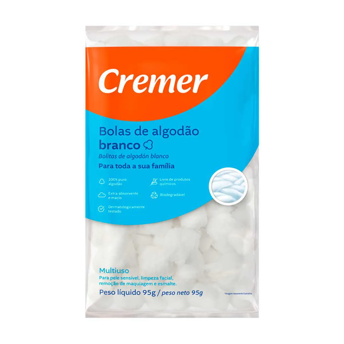 Algodão em Bolas Cremer 95g — Cremer | Farmácia Resyla