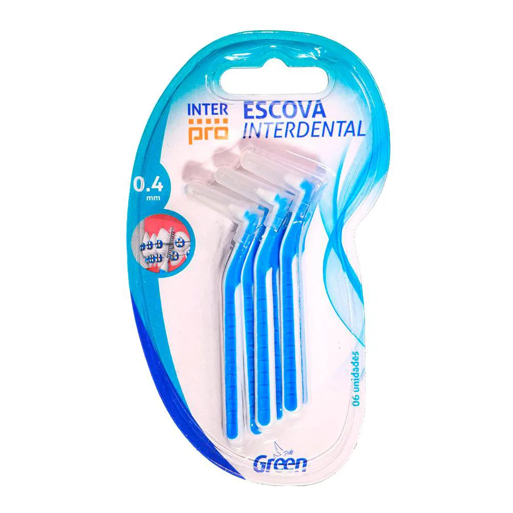 Escova Interdental Inter Pro 0.4mm - 6 unidades - Green — | Farmácia Resyla