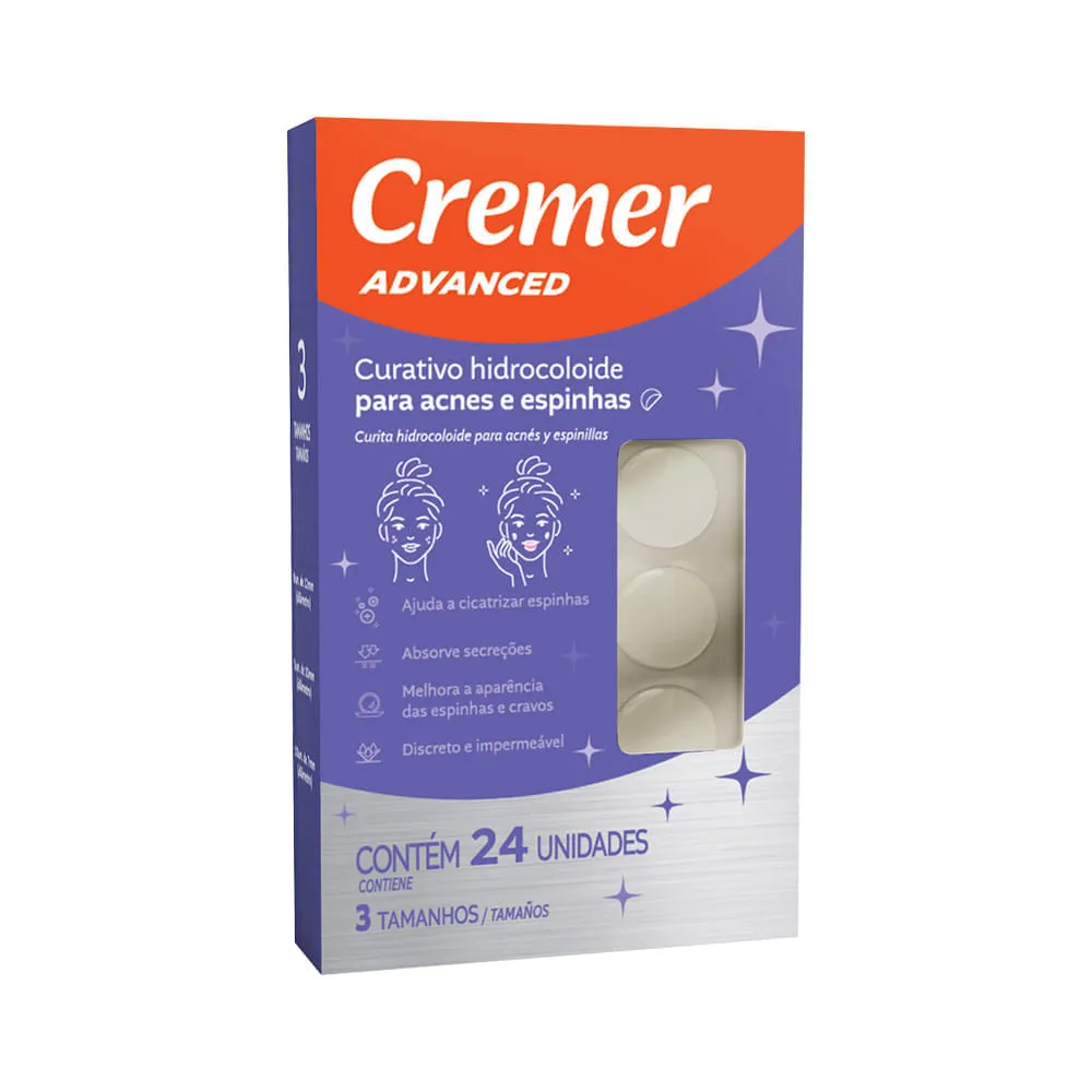 Curativo Cremer Advanced Para Acne Com 24 Unidades — Cremer | Farmácia Resyla