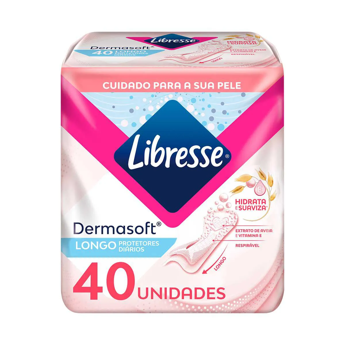 Protetor Diário Libresse Dermasoft Longo 40 unidades — | Farmácia Resyla
