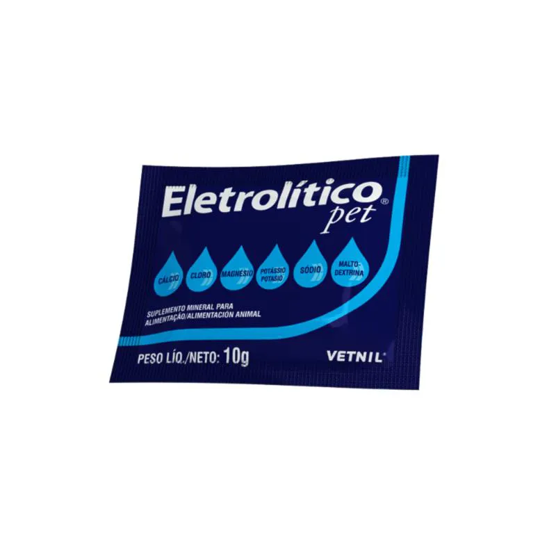 Suplemento Eletrolitítico Pet Vetnil para Cachorro e Gatos 10Gr — | Farmácia Resyla