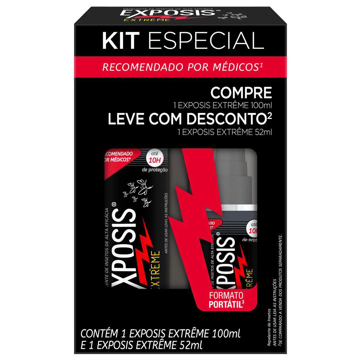 Kit Repelente Exposis Extrême Spray Icaridina 100ml + 52ml — Exposis | Farmácia Resyla