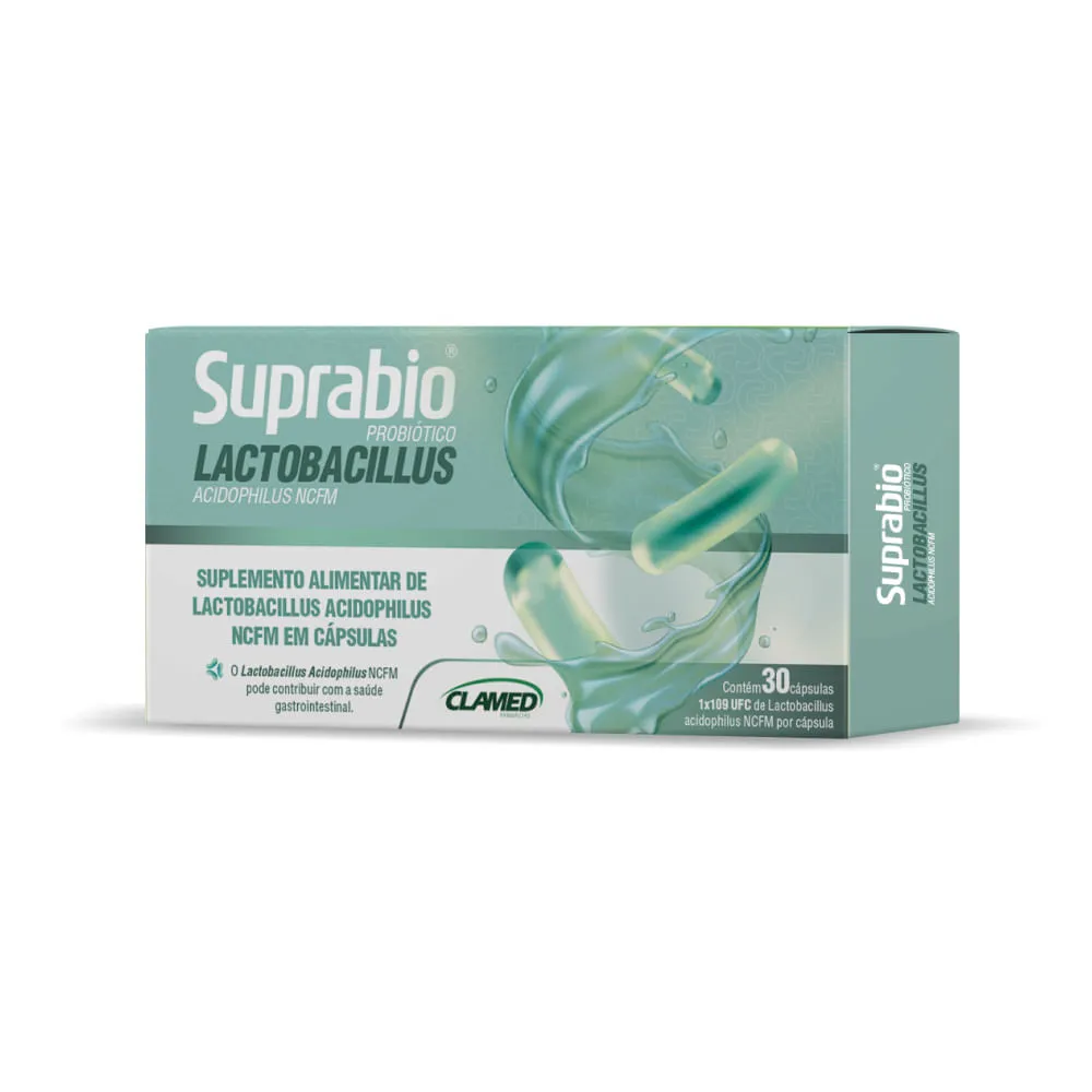 Suplemento Alimentar Lactobacillus Suprabio Probióticos 30 Cápsulas — | Farmácia Resyla