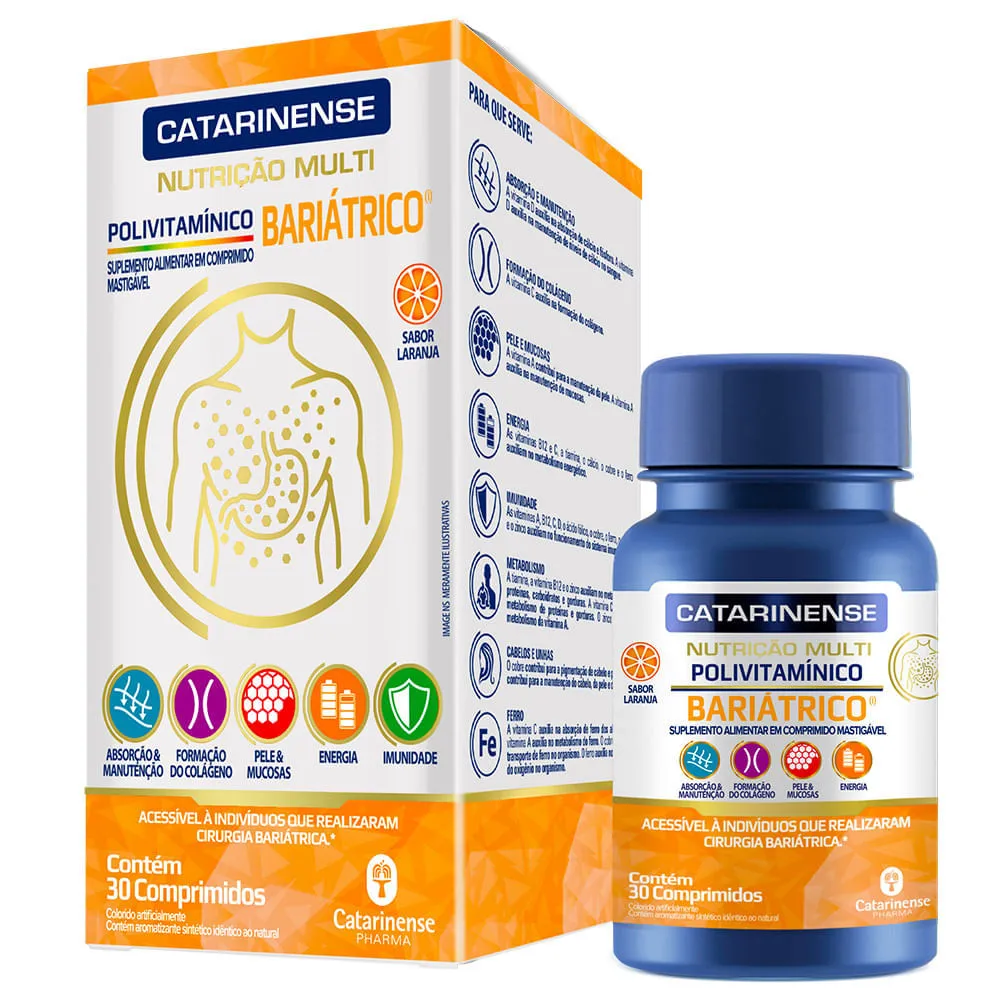 Polivitaminico Bariatrico Multi 30 Comprimidos Catarinense Nutricao — | Farmácia Resyla