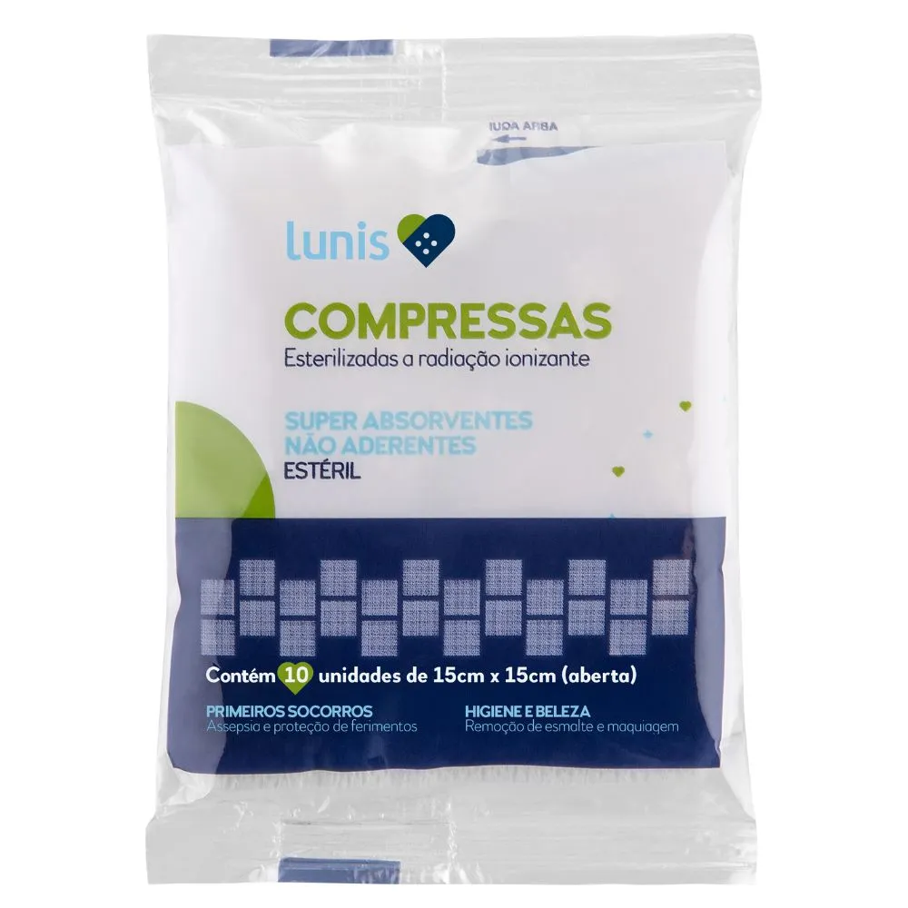 Compressa De Gaze Não Aderente Lunis 10 Unidades — | Farmácia Resyla