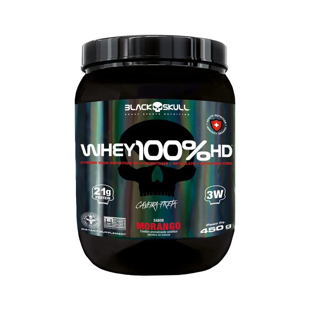 Black Whey 100% Hd 450gr Morango — | Farmácia Resyla