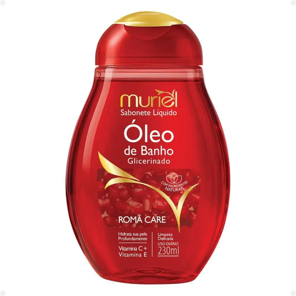Sabonete Líquido Muriel Óleo de Banho Glicerinado Romã Care 230Ml — | Farmácia Resyla