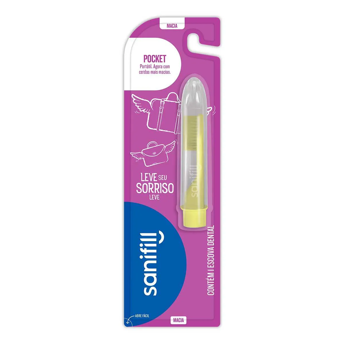 Escova de Dente Sanifill Pocket Macia 1 unidade — | Farmácia Resyla