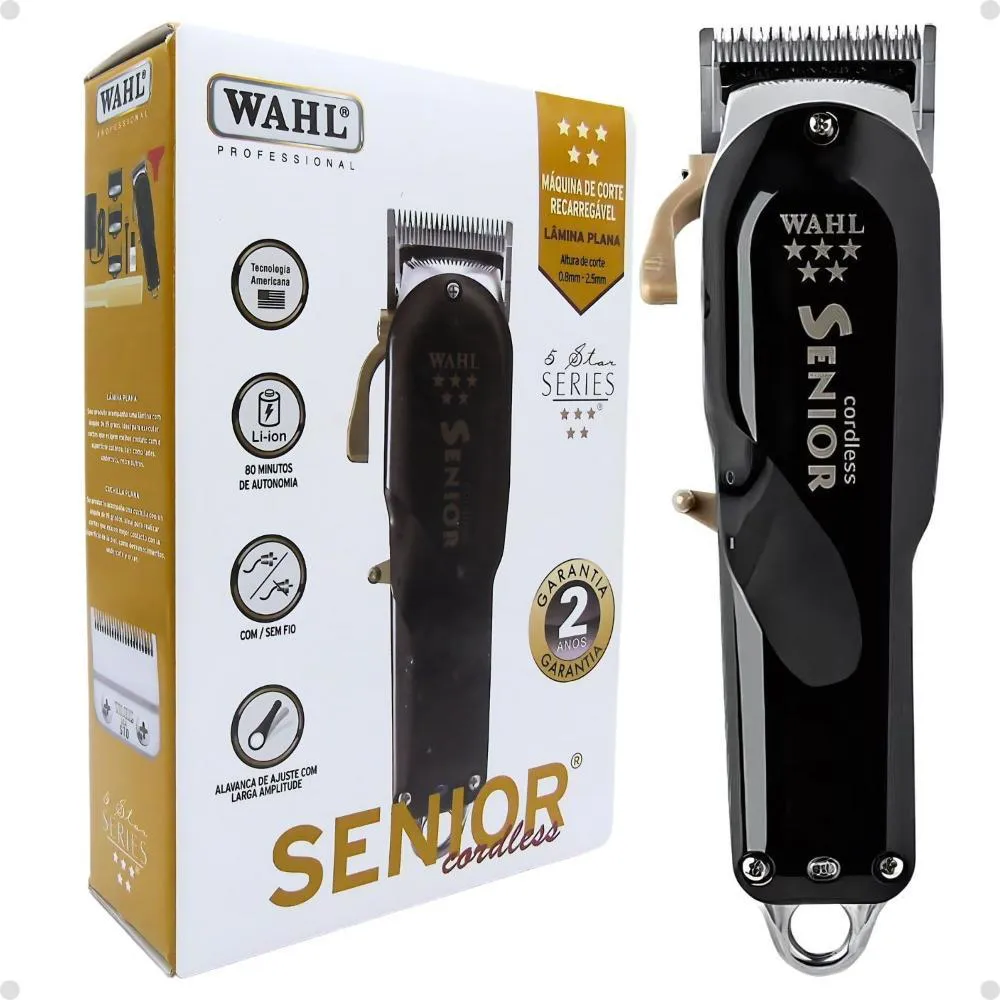 Máquina de Corte Recarregável Wahl Senior Cordless Bivolt — Wahl | Farmácia Resyla