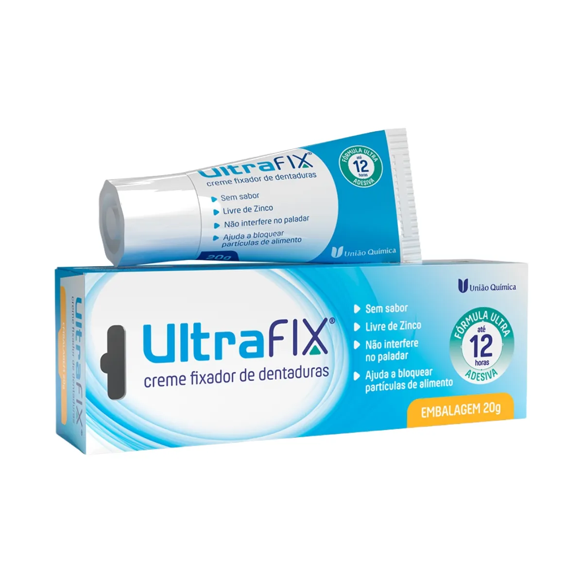 Creme Fixador de Dentadura UltraFix Sem Sabor 20g — | Farmácia Resyla