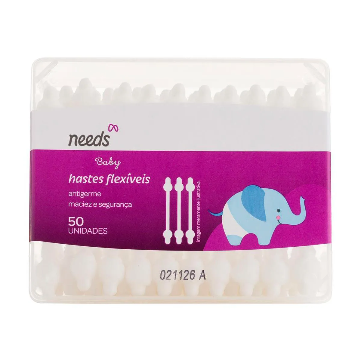 Hastes Flexíveis Needs Baby 50 unidades — Needs | Farmácia Resyla