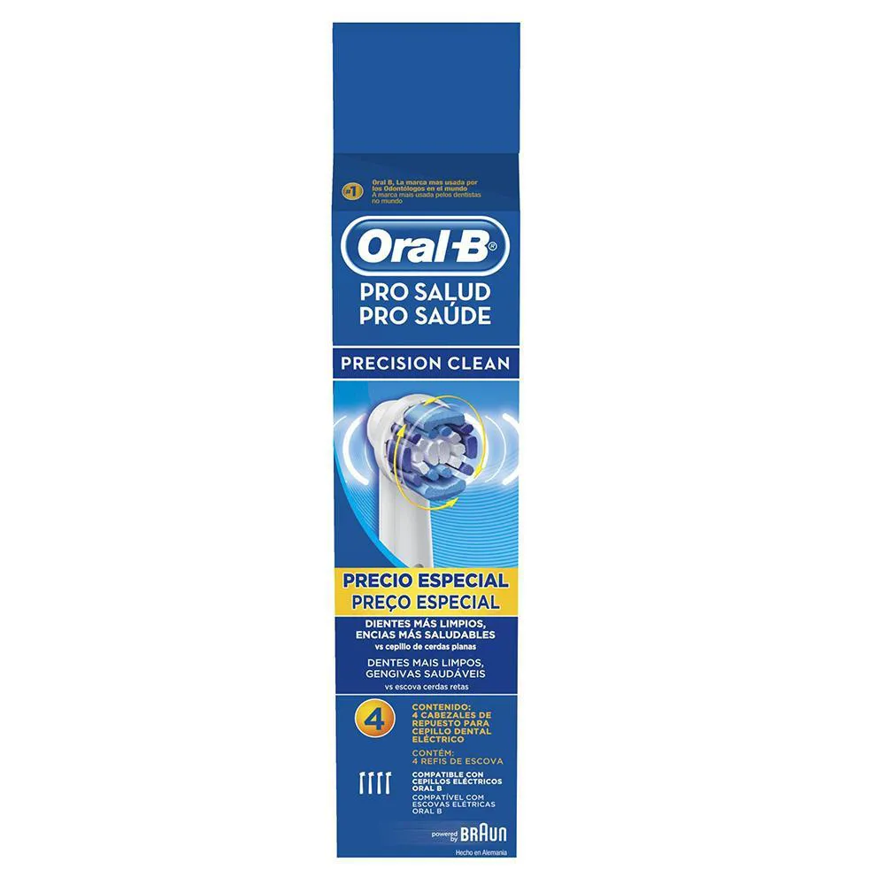 Refil Escova Elétrica Oral-B Precision Clean - 4 unidades — Oral-B | Farmácia Resyla