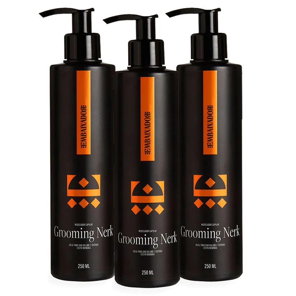 Kit 3 Grooming Modelador Capilar Nerk Embaixador 250ml — | Farmácia Resyla