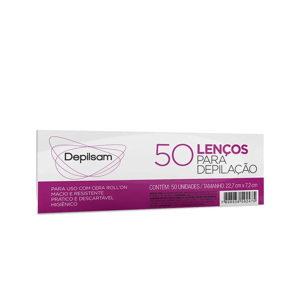 Lenços para Depilação Depilsam 50 Folhas — Depilsam | Farmácia Resyla