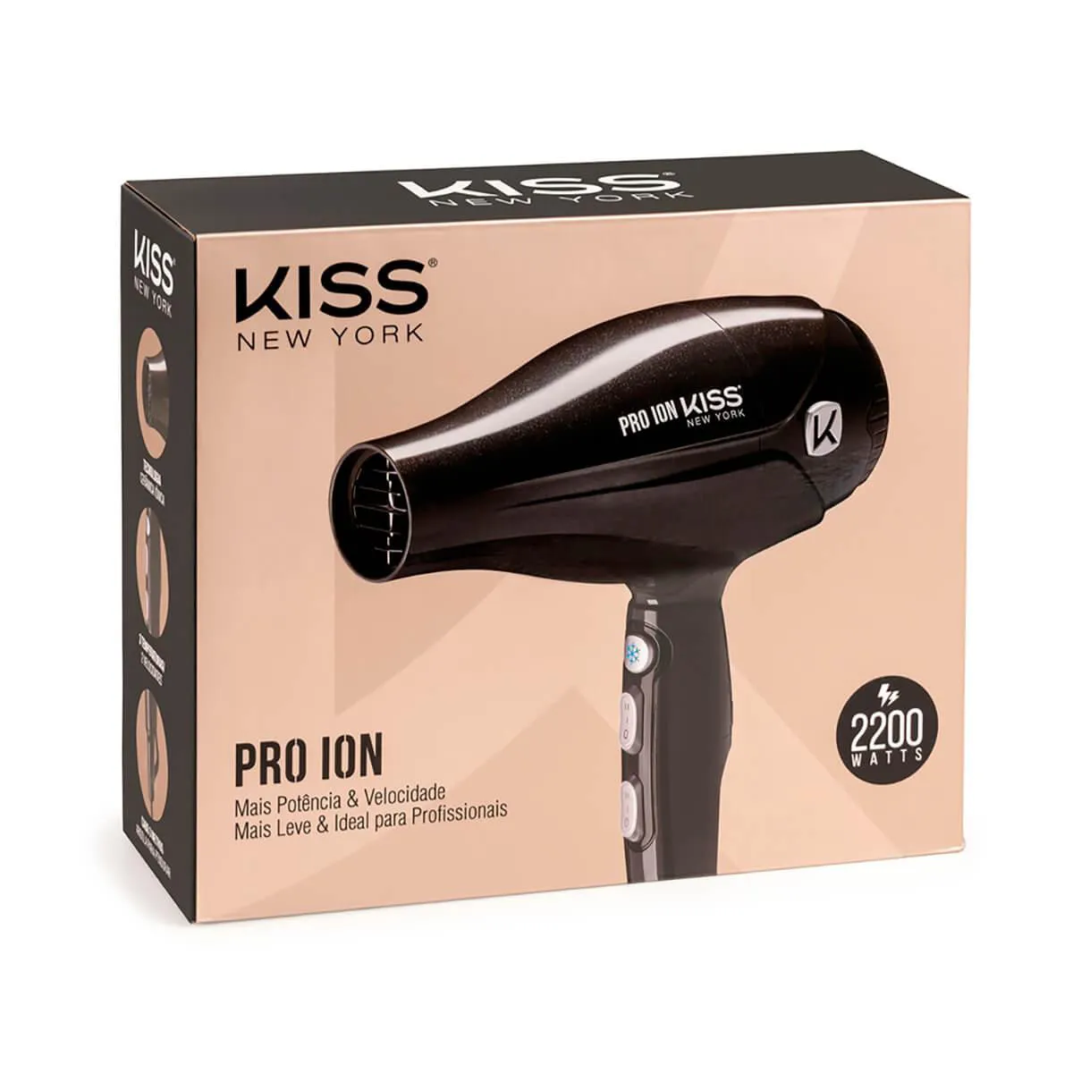 Secador de Cabelo Kiss New York Pro Ion 2200W 127V 1 unidade — Kiss | Farmácia Resyla