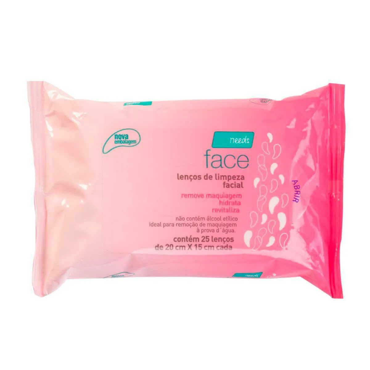 Lenço Demaquilante Needs Face Limpeza Facial 25 Unidades — Needs | Farmácia Resyla