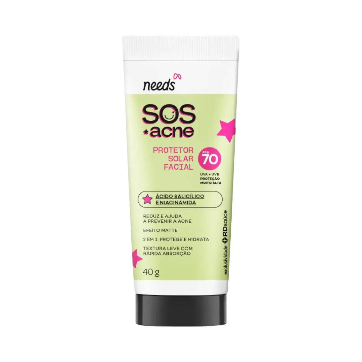 Protetor Solar Facial Needs SOS Acne FPS 70 40g — Needs | Farmácia Resyla