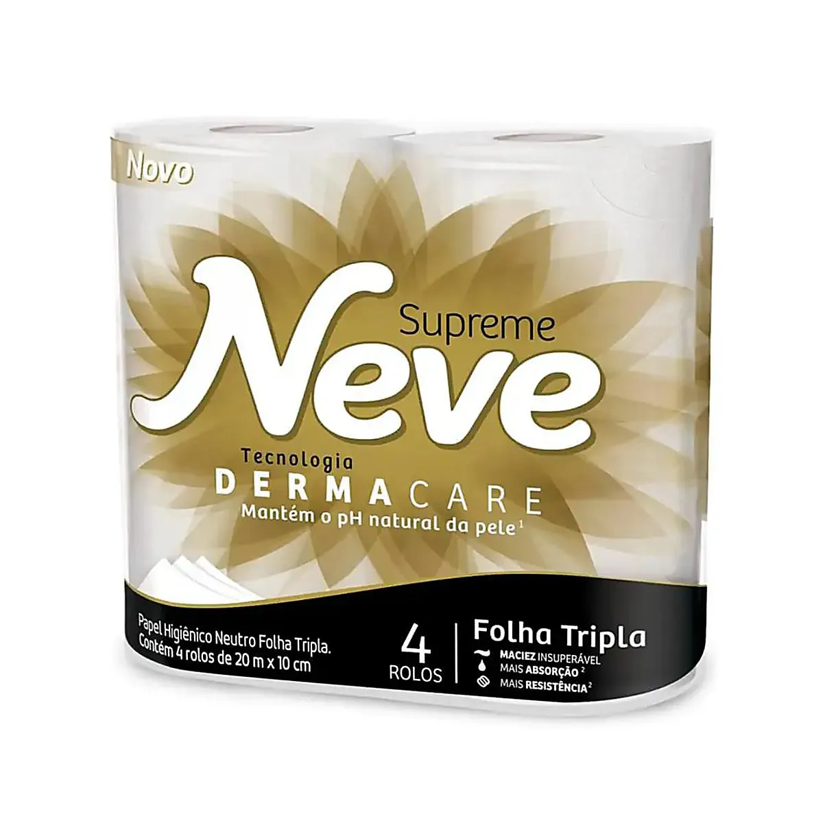 Papel Higiênico Neve Supreme Folha Tripla 4 rolos — | Farmácia Resyla