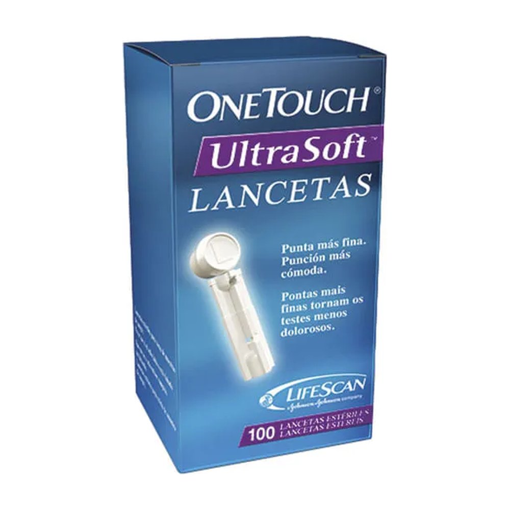 Lancetas Onetouch Ultrasoft Com 100 Unidades — | Farmácia Resyla