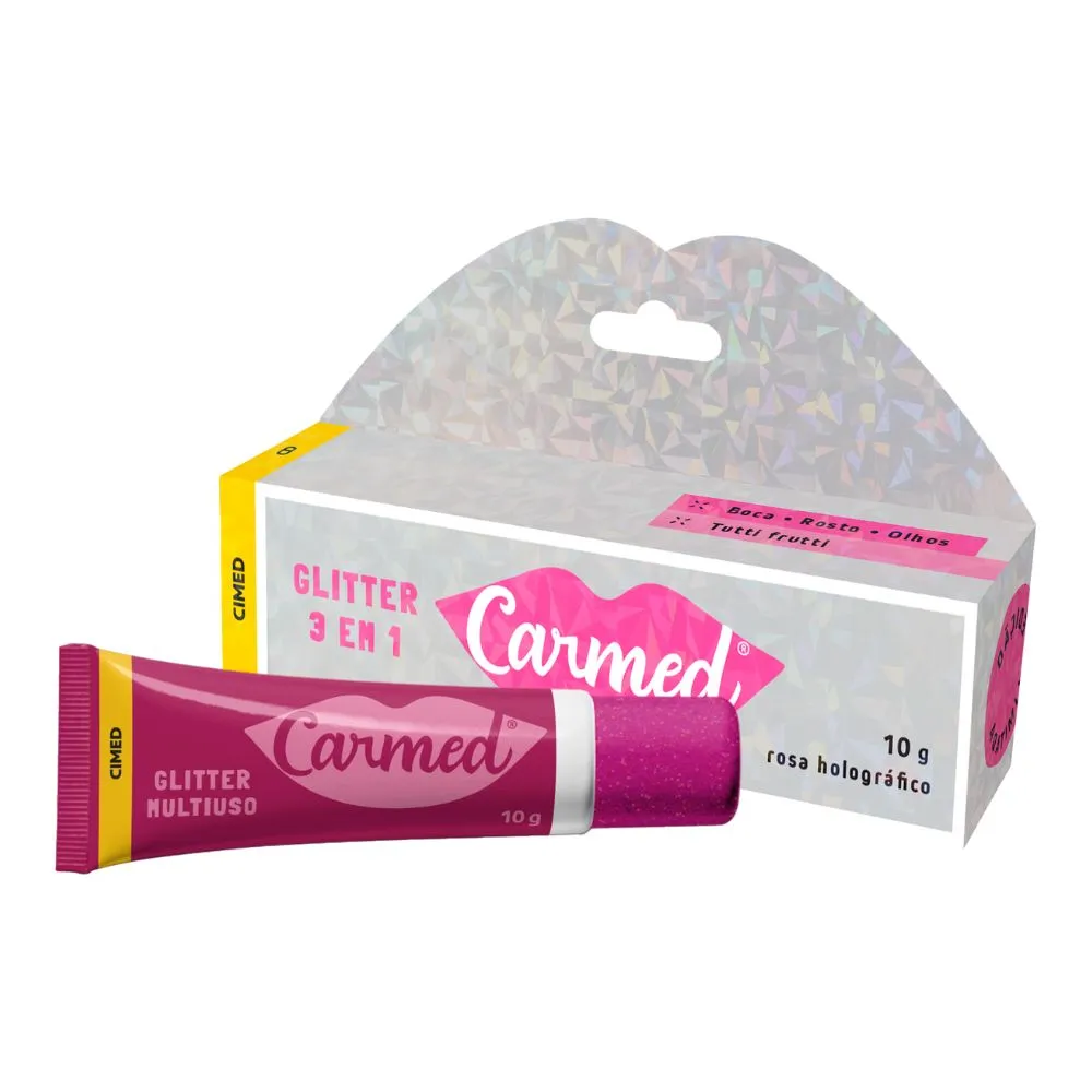Hidratante Labial Carmed Glitter 3 Em 1 Tutti-frutti 10g — | Farmácia Resyla