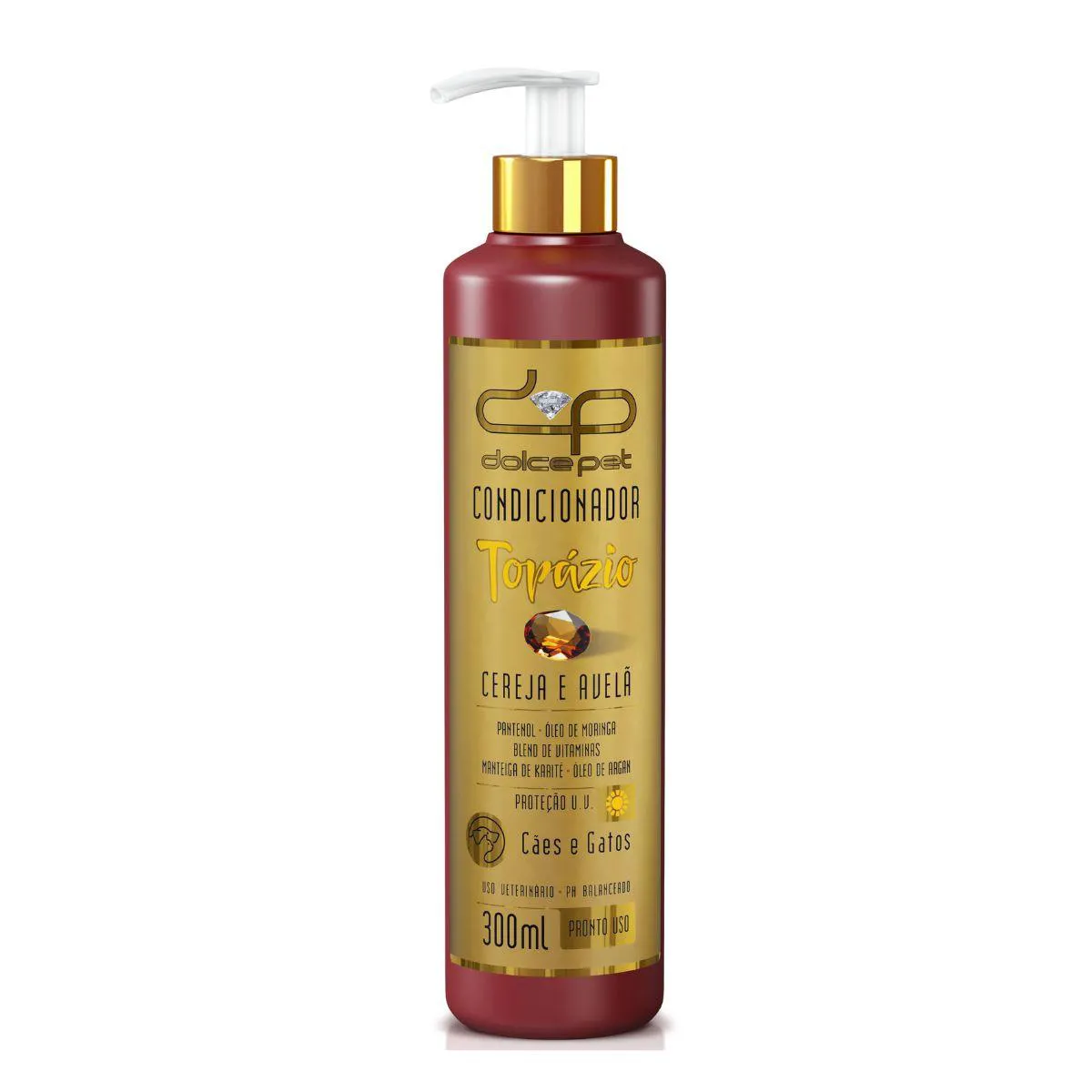 Condicionador Topázio Cereja e Avelã Dolce Pet para Cães e Gatos - 300Ml — | Farmácia Resyla