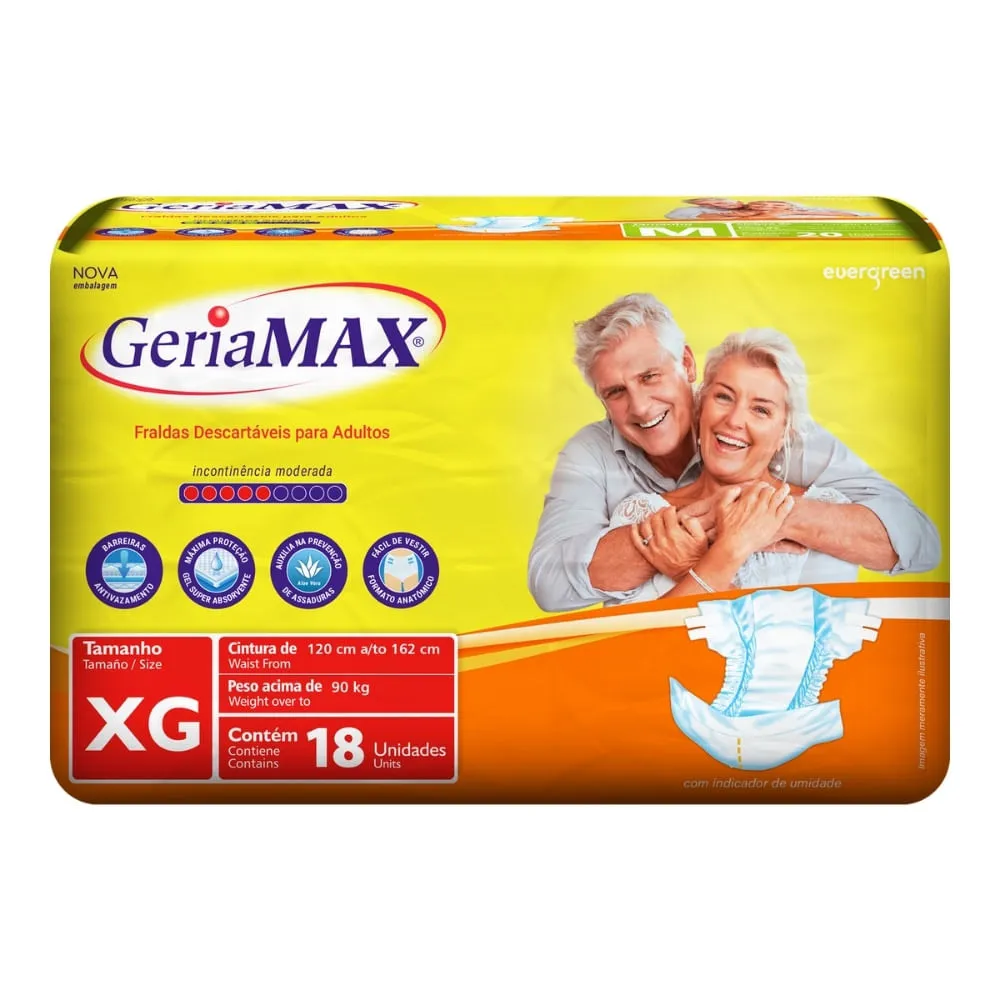 Fralda Geriamax Geriatrica Com 18 Tamanho Xg — | Farmácia Resyla