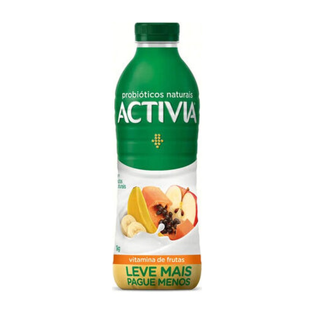 Leite Fermentado Parcialmente Desnatado Vitamina De Frutas Activia Garrafa 1kg Embalagem Econômica — | Farmácia Resyla