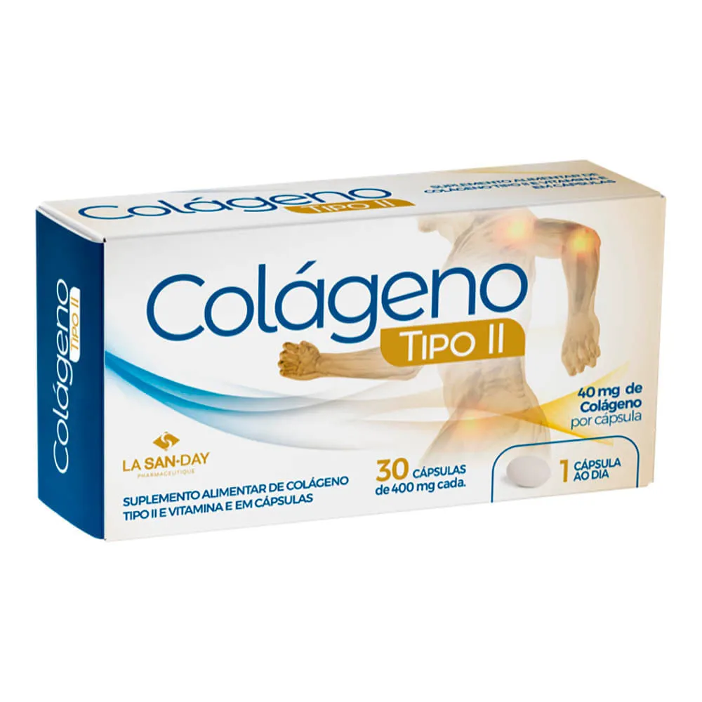 Colágeno Tipo Ii 40mg Com 30 Cápsulas Lasanday — | Farmácia Resyla