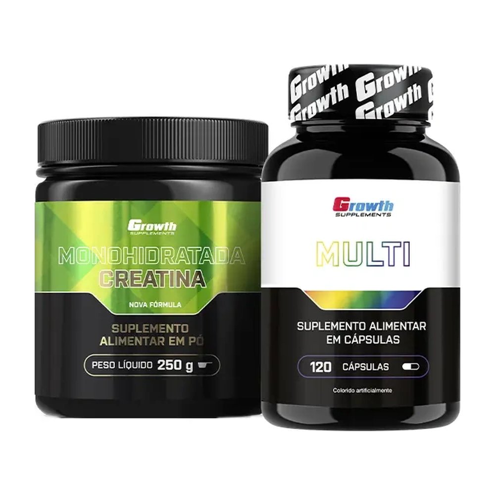 Kit Creatina Monohidratada 250g, Multivitamínico 120 caps — | Farmácia Resyla