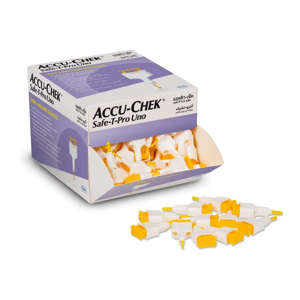 Lanceta Accu-chek Safe-t-pro Uno 200 Unidades — | Farmácia Resyla