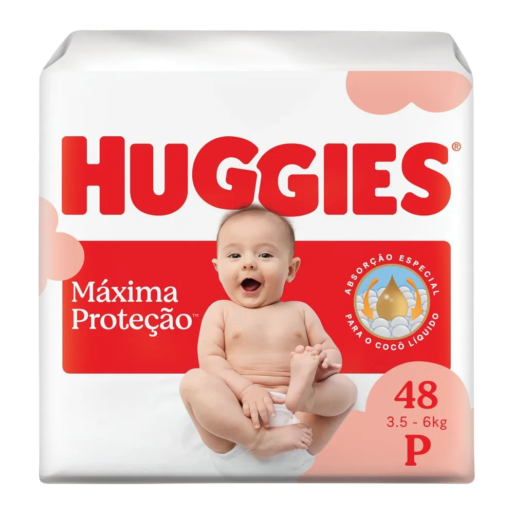Fralda Huggies P Máxima Proteção 48 Unidades — Huggies | Farmácia Resyla