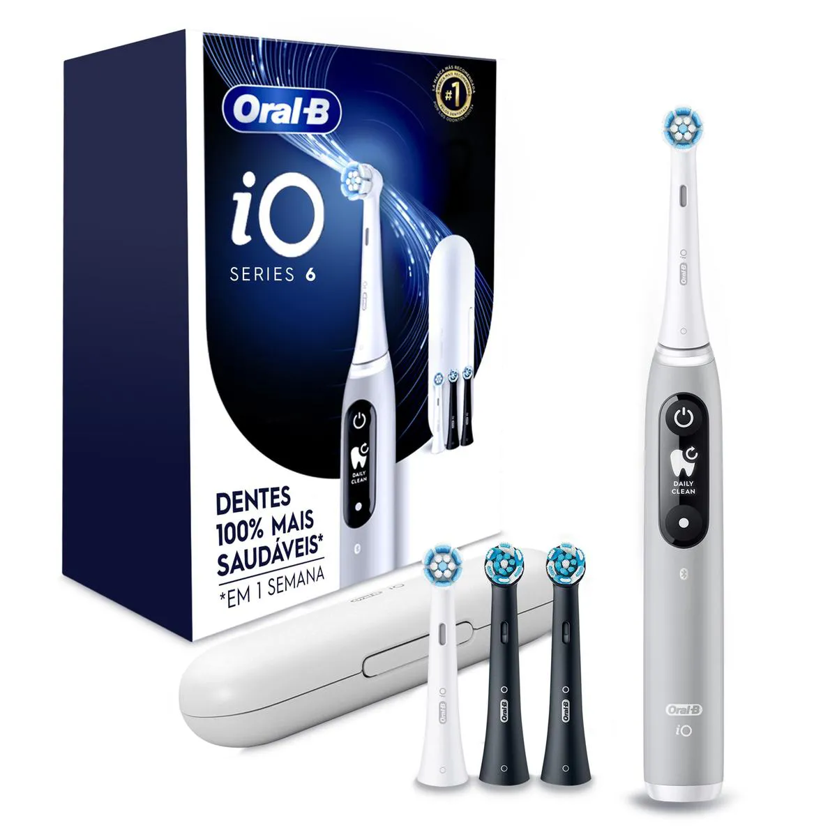 Escova de Dente Elétrica Oral-B iO Series 6 1 Cabo + 4 Refis — Oral-B | Farmácia Resyla