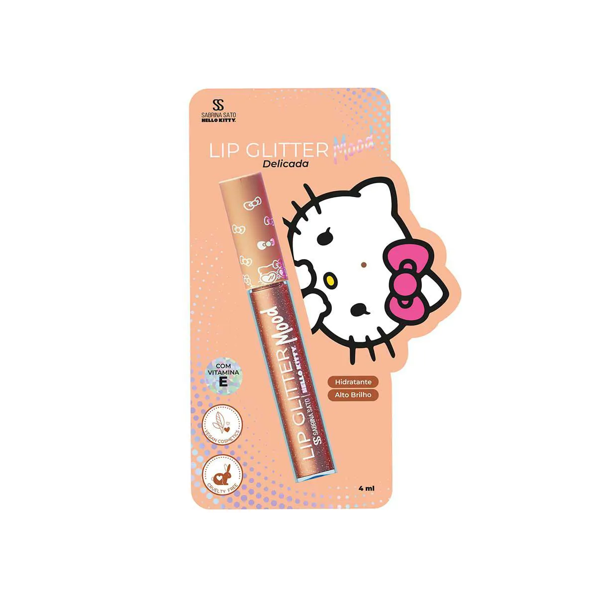 Lip Glitter Mood Sabrina Sato Hello Kitty - Delicada 4ml — | Farmácia Resyla