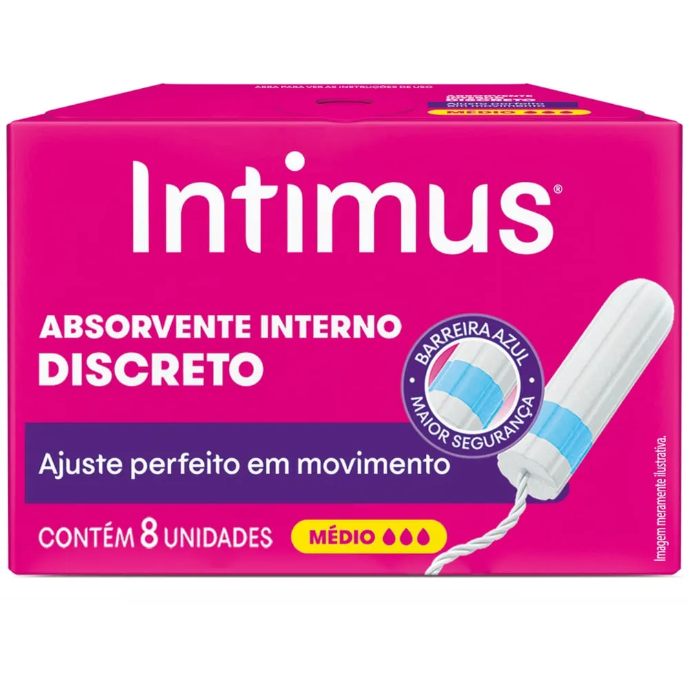 Absorvente Interno Intimus Discreto Médio 8 Unidades — Intimus | Farmácia Resyla