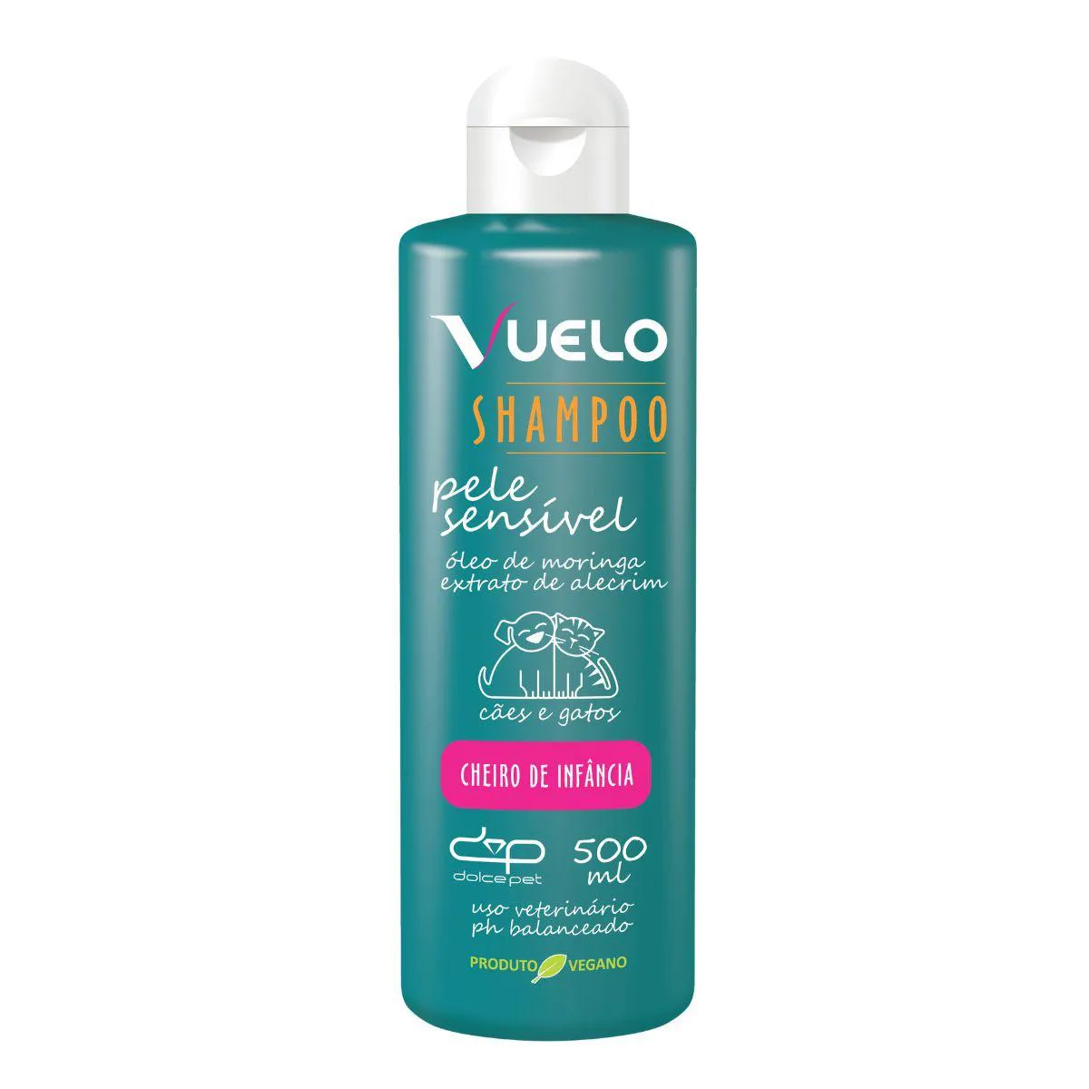 Shampoo Vuelo Pele Sensível Cheiro de Infância para Cães e Gatos 500Ml — | Farmácia Resyla