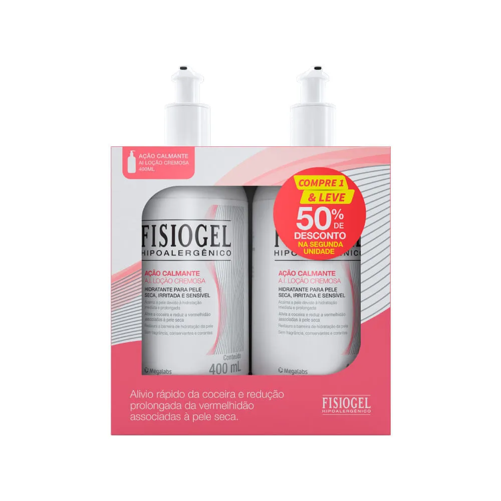 Kit Hidratante Fisiogel Ai 400ml Loção Cremosa Com 2 Unidades — Fisiogel | Farmácia Resyla