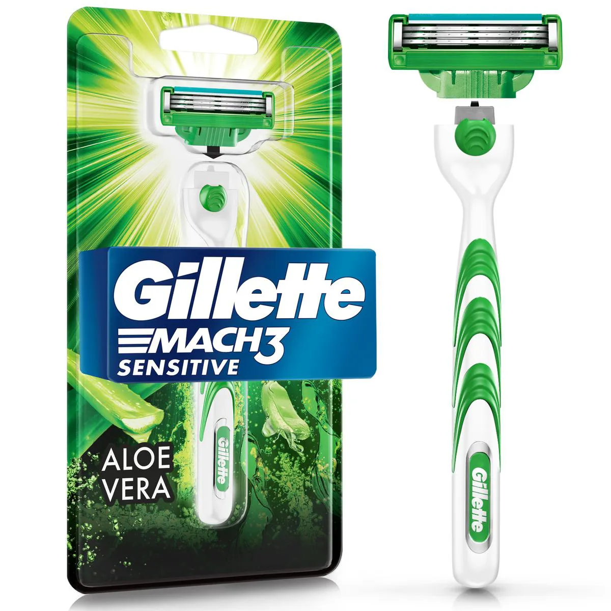 Aparelho de Barbear Gillette Mach3 Sensitive com 1 unidade — Gillette | Farmácia Resyla