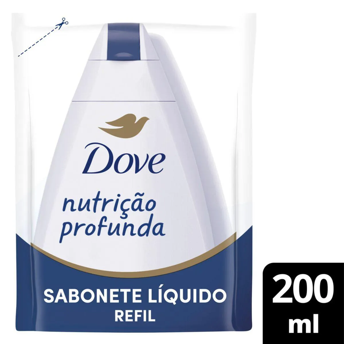 Refil Sabonete Líquido Corporal Dove Nutrição Profunda com 200ml — Dove | Farmácia Resyla