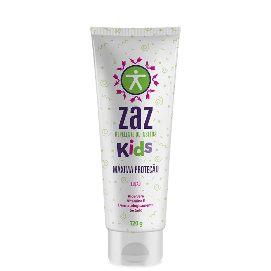 Repelente de Insetos Zaz Loção Kids Máxima Proteção 120g — | Farmácia Resyla